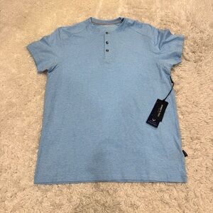 Kenneth Cole Sky Blue Short Sleeve Henley